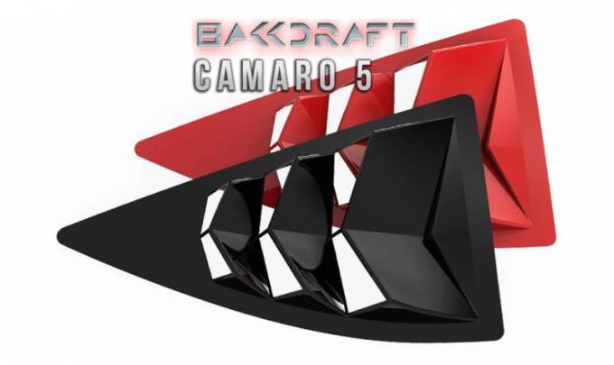 GlassSkinz 2010-15 Camaro Bakkdraft Rear Quarter Window Louvers CAM5BAKKDRAFT-QTR