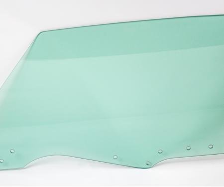 AMD Door Glass w/ 8 Holes, Green Tint, LH, 70-72 GM A-Body Coupe & Convertible; 70-72 Grand Prix 550-3470-8TL