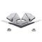 Trim Parts 63 Late Corvette 66 Front Fender X-Flag Emblem, Pair 5218