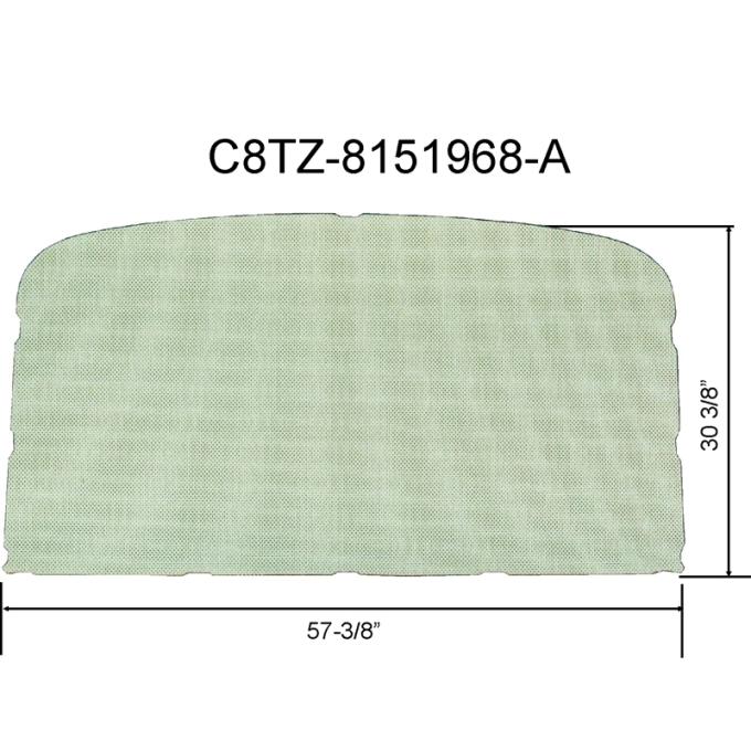 Dennis Carpenter Headliner - Gray - Perforated - 1967-72 Ford Truck C8TZ-8151968-A
