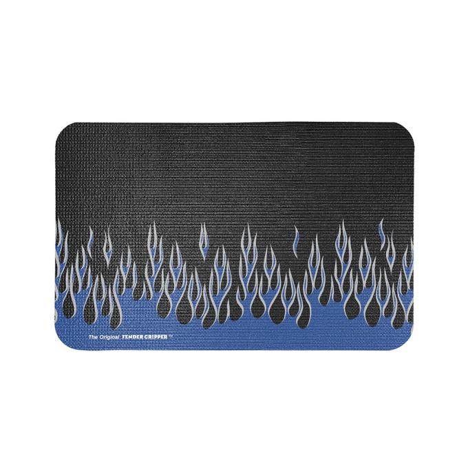 Fender Gripper Blue and Silver Flames Mat FG2302