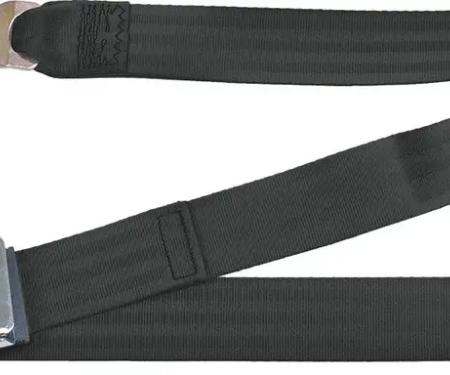Seat Belt Kit, Lift Buckle Style, Front And Rear,Black, 1957-1979