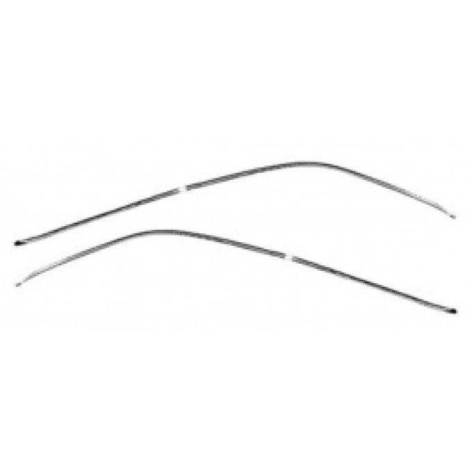 Nova Molding Set, Roof Drip Rail, Coupe, 1966-1967