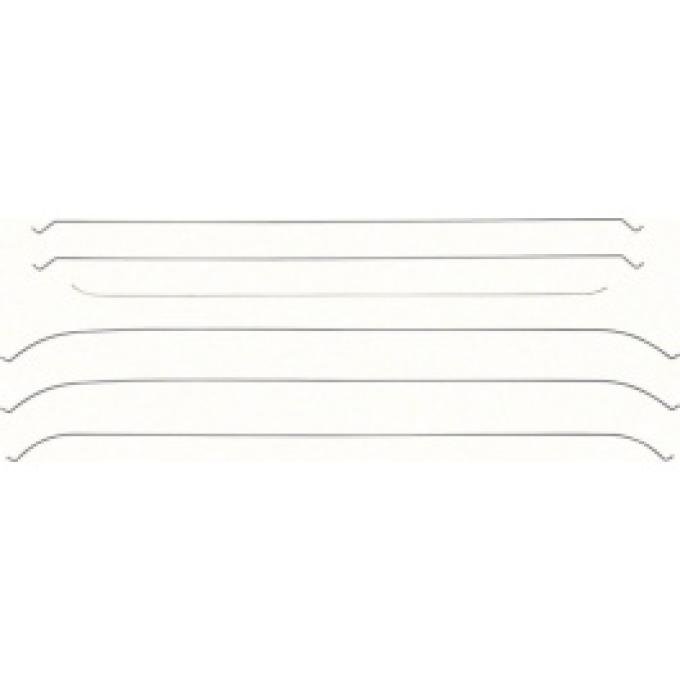 Nova Headliner Bows, Hardtop, 2 Door, 1966-1967