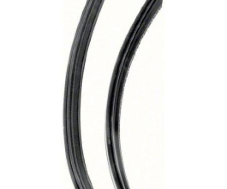 Nova Weatherstrip, Quarter Window Vertical, With Steel Insert, 1962-1965