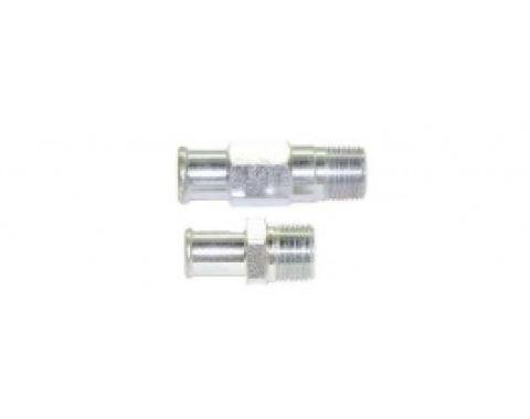 Nova Heater Hose Fittings, Small Block, For Cars Without Air Conditioning, 1967-1968