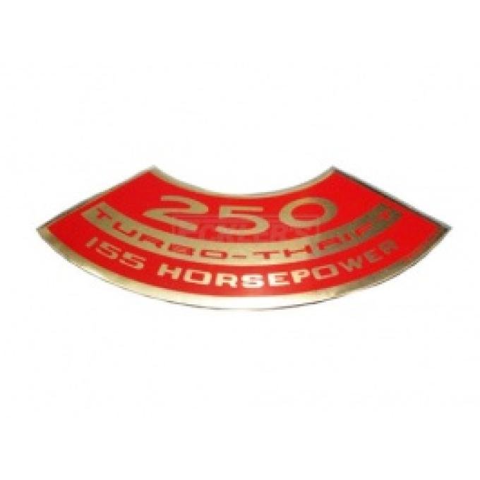 Nova Air Cleaner Decal Inline 6, 250 Turbo-Thrift, 155 HP, 1969-1970
