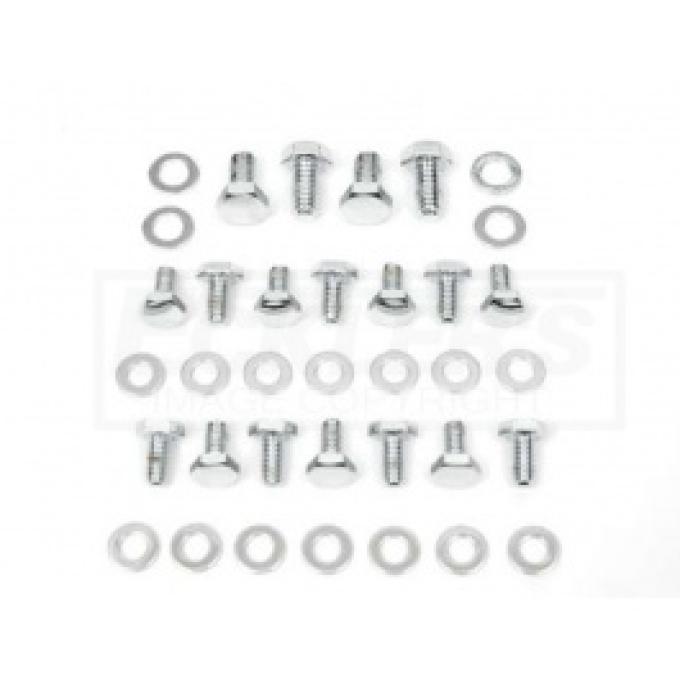 Nova Oil Pan Bolt Set, Small Block, Chrome, 1962-1979