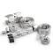 Redline Restomotive® Universal Hose Cover Kit, Stainless Steel Braided, with Silver Clamps