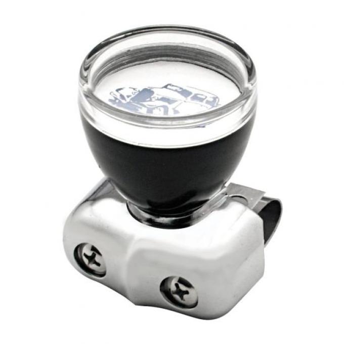 United Pacific Black Steering Wheel Spinner With Clear Top 70109