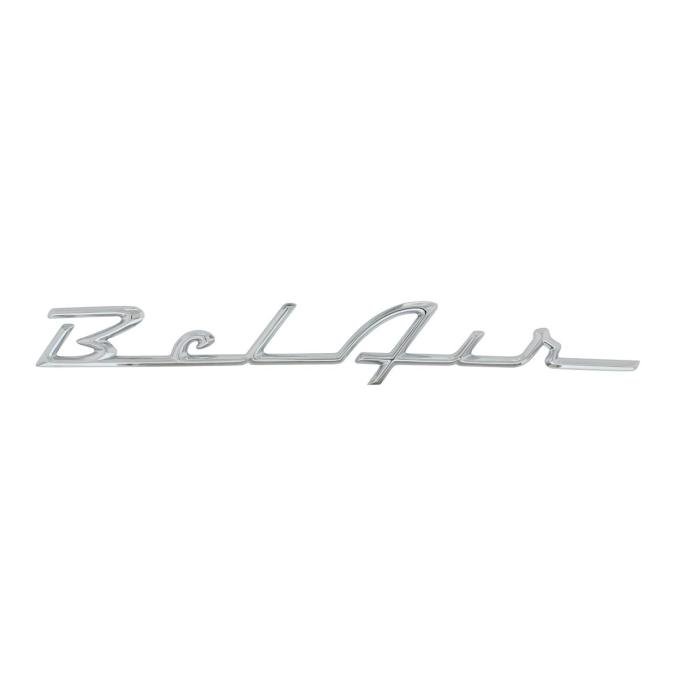 United Pacific Chrome "Bel-Air" Script Emblem For 1955-56 Chevy Bel-Air C555601