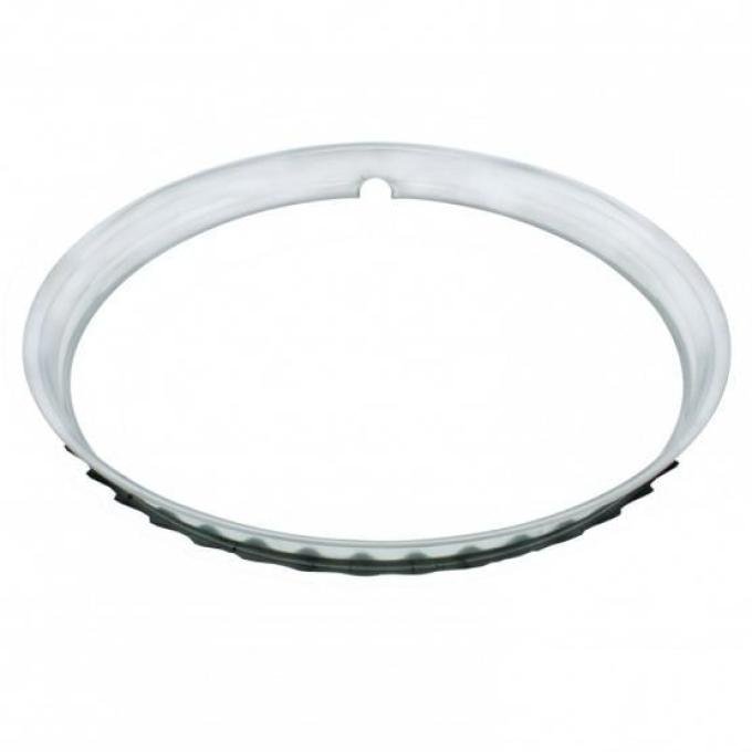 United Pacific 15" Smooth Stainless Steel Beauty Rim A6224-1
