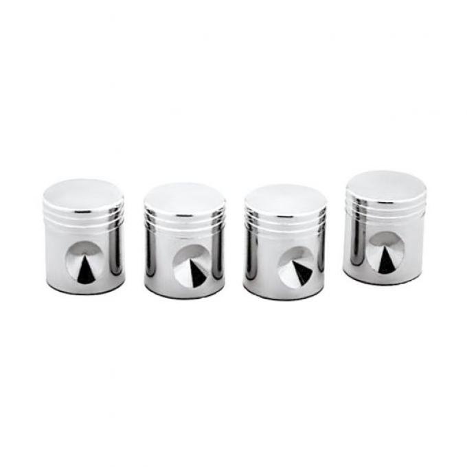 United Pacific Chrome Piston Valve Caps (4 Pack) 70031