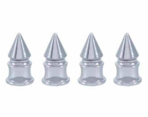 United Pacific Chrome Spike Valve Caps (4 Pack) 70038