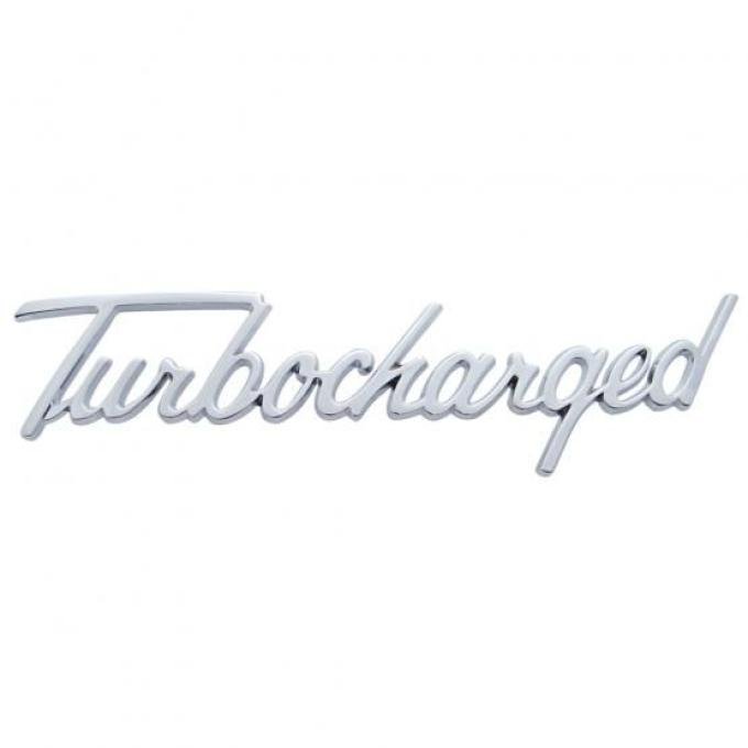 United Pacific Chrome Die-Cast "Turbocharged" Emblem S1013