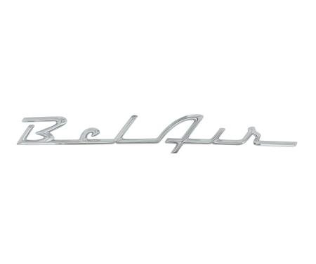 United Pacific Chrome "Bel-Air" Script Emblem For 1955-56 Chevy Bel-Air C555601