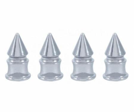 United Pacific Chrome Spike Valve Caps (4 Pack) 70038