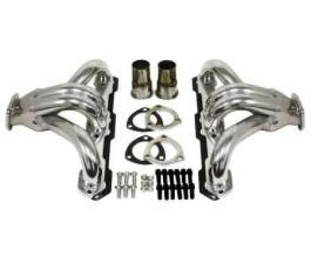 Chevy Full Size Ceramic Coated Shorty Headers, Small Block, 1958-1972
