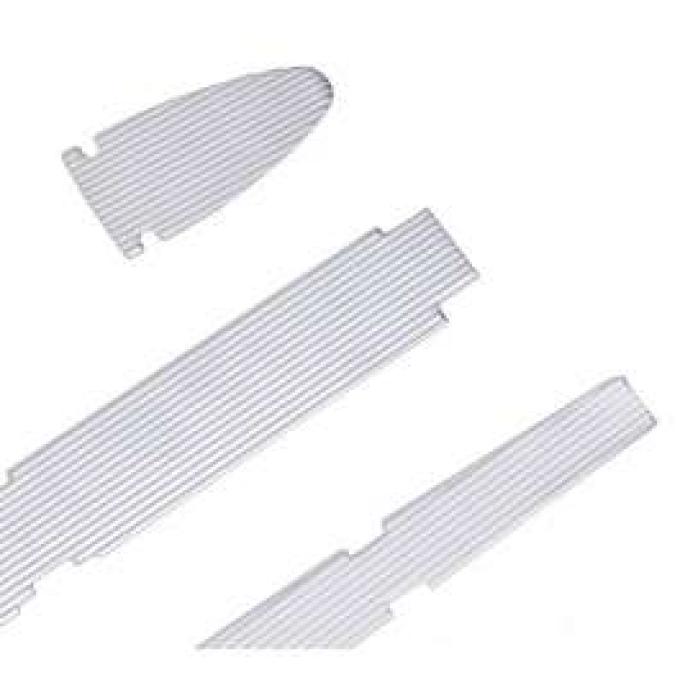 Full Size Chevy Exterior Side Trim Inserts, Aluminum, 2-Door, Impala,1958