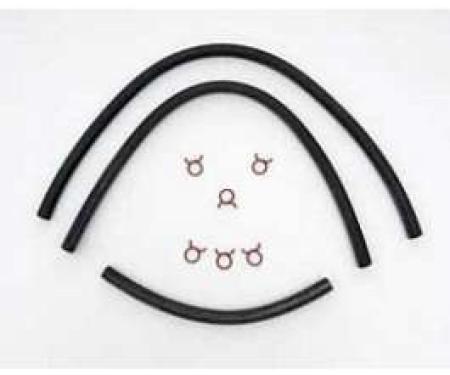 Full Size Chevy Heater Hose Kit, Original Style Ribbed Hose, All Engines, 1958