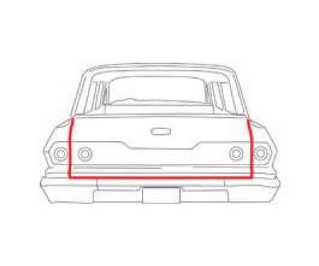Full Size Chevy Weatherstrip, Wagon, On Body, Molded Ends, 1961-1964