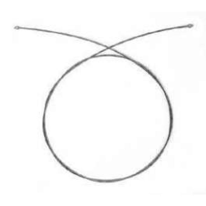 Full Size Chevy Parking Brake Cable, Center, 1965-1970