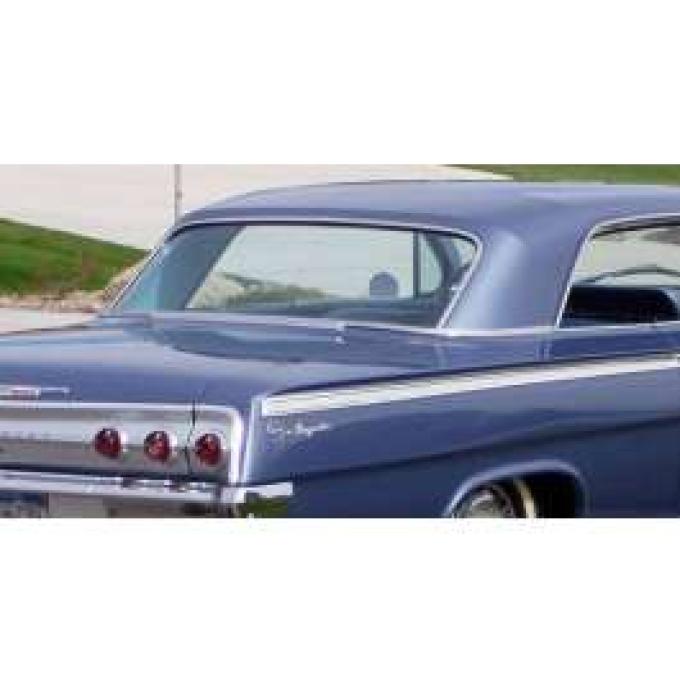 Full Size Chevy Rear Glass, Clear, 2-Door Hardtop, Impala, 1962-1964