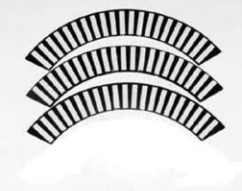 Full Size Chevy Wheel Cover Decal Set, Impala, 1958