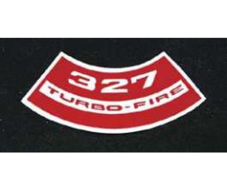 Full Size Chevy Air Cleaner Decal, 327ci Turbo-Fire, 1965-1972