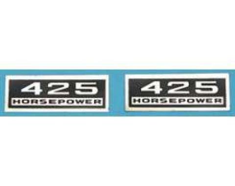 Full Size Chevy Valve Cover Decal, Big Block, 409ci/425hp