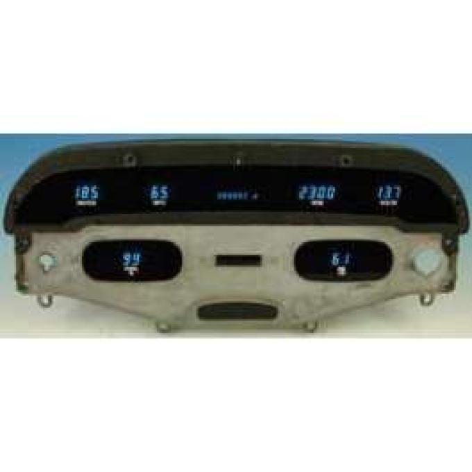 Full Size Chevy Dakota Digital Dash Kit, Blue Or Teal Display, 1958