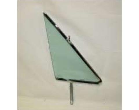 Full Size Chevy Vent Glass Assembly, Left, Green Tinted, Impala Hardtop & Convertible, 1963-1964