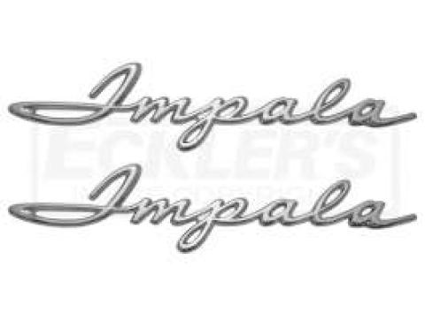 Full Size Chevy Rear Quarter Panel Scripts, Impala, 1962