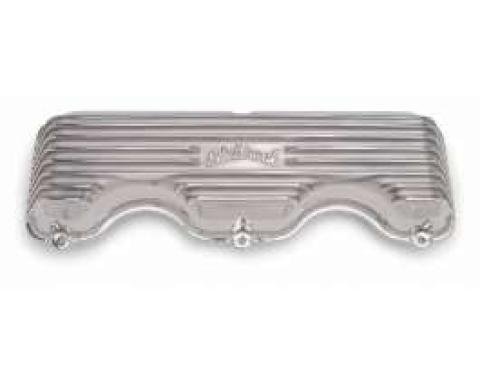 Full Size Chevy Valve Covers, 348 & 409ci, Polished Aluminum, Edelbrock, 1958-1965