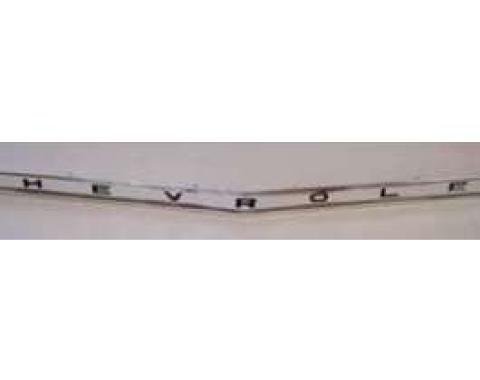 Full Size Chevy Hood Lip Molding, With Chevrolet Lettering, 1962