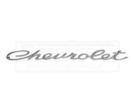 Full Size Chevy Trunk Molding Script With Chevrolet Word, Impala SS, 1965
