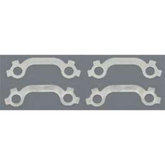 Full Size Chevy Exhaust Manifold Bolt French Lock Set, Stainless Steel, Small Block, 1958-1964