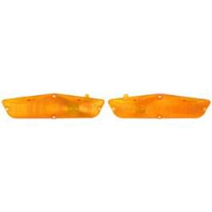 Full Size Chevy Parking Light Lenses, Amber, 1962