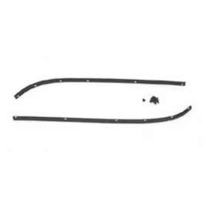 Full Size Chevy Convertible Top Header Strips, 1961-1964