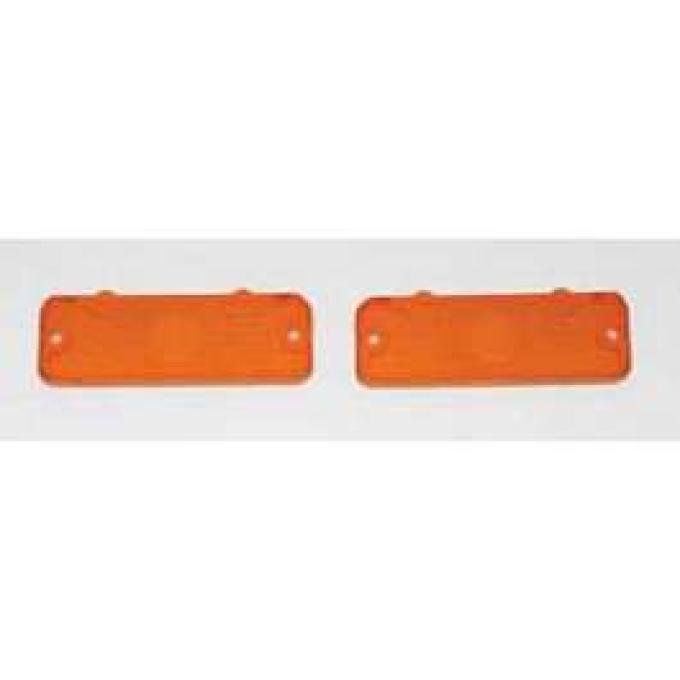 Full Size Chevy Parking Light Lenses, Amber, Impala & Caprice, 1966