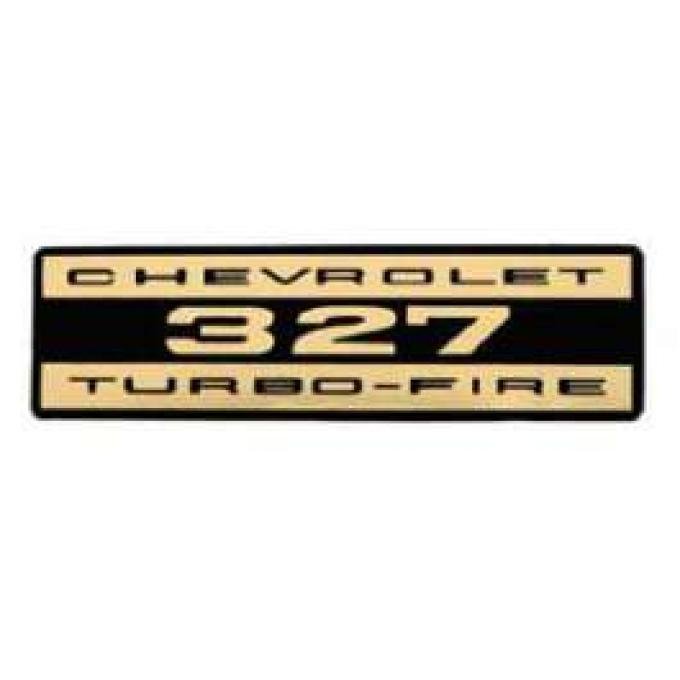 Full Size Chevy Valve Cover Decal, 327ci Turbo-Fire, 1962-1972