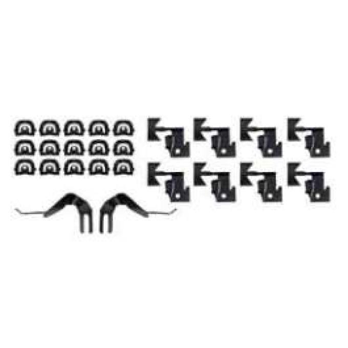 Full Size Chevy Upper & Side Windshield Molding Clip Set, Impala SS &Caprice, 1965-1967