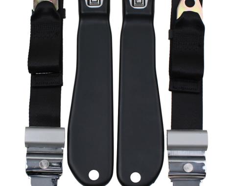 Seatbelt Solutions 1969-1971 Corvette Non Retractable Lap Belts COE68L71L1000 | Black