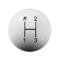 Hurst Shift Knob, 3-Speed, White 1637624
