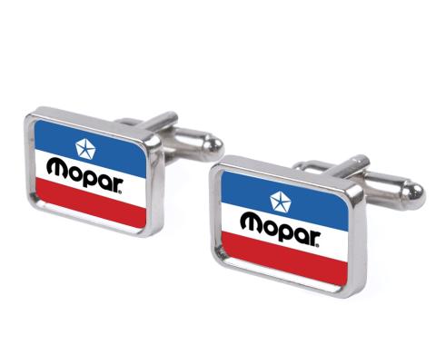 Cufflink Set - MOPAR Chrysler Logo FCG White/Blue/Red/Black