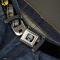C6R Jake Skull Seatbelt Belt - C6 Racing w/Skull Repeat Black/Yellow/Silver