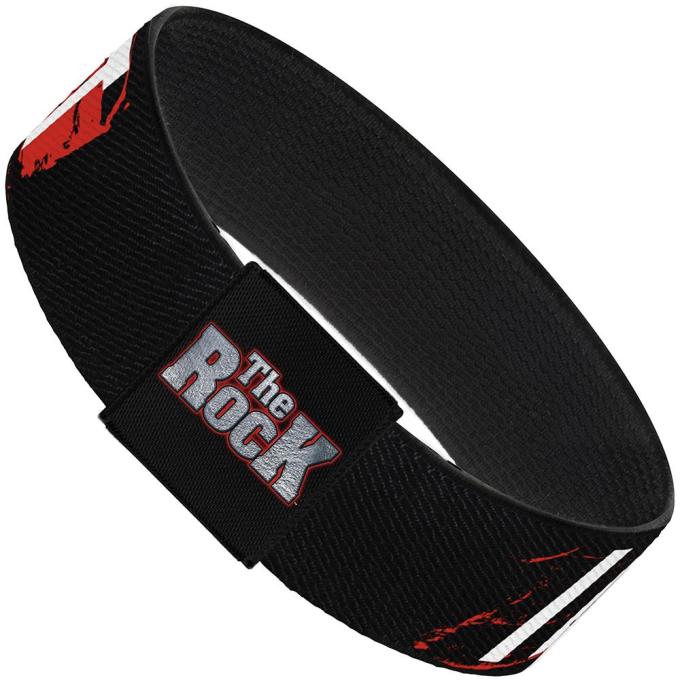 Elastic Bracelet - 1.0" - The Rock I BRING IT Paint Stroke Black/Red/White