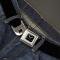 C7 Full Color Black Seatbelt Belt - Black Webbing