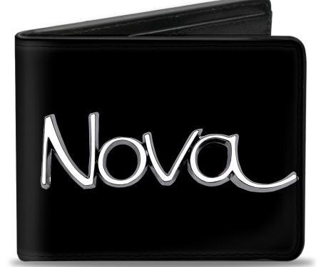Bi-Fold Wallet - 1968-72 NOVA Script Emblem Black/Silver