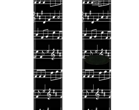Sock Pair - Polyester - Music Notes Black/White - CREW
